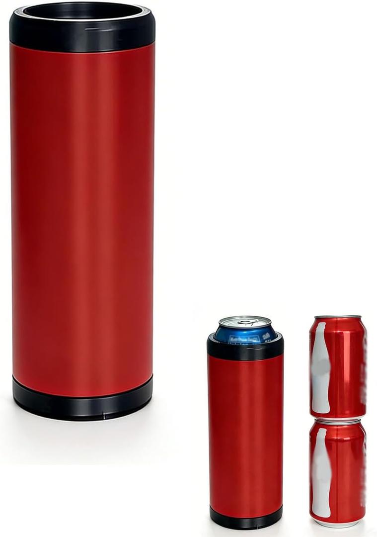 Red Double Tactical Reload Can Holder12oz Drink HolderPortable Drink Carrier for Soda & Beer, Outdoor BBQ Picnic Camping Beach Party Accessory
