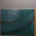Modern Abstract Wall Art Hand Painted Green Canvas Decor Bedroom 24x48 inch
