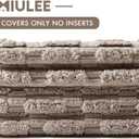 MIULEE Pack of 4 Light Brown Corduroy Decorative Throw Pillow Covers 20x20 Inch Soft Boho Striped Pillow Covers Modern Farmhouse Home Decor for Sofa Living Room Couch Bed
