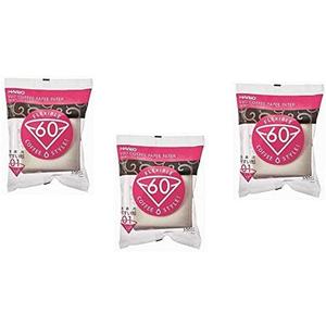 Hario 01 100-Count Coffee White Paper Filters, 3-Pack Set (Total of 300 Sheets) (Japan import) by Hario