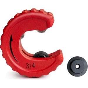 3/4" Tube Cutter Copper Pipe Slice Zinc Alloy Body with 1 Replacement Cutting Wheel