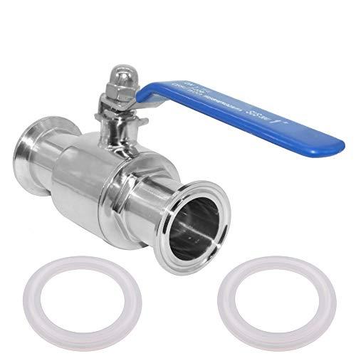 Beduan 1.5" Tri Clamp Ball Valve Stainless Steel Sanitary Valve for Home Brew, Brewing (1 inch Tube OD)