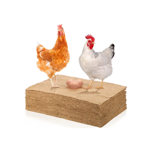 24 Packs 14 x 20 Inch Chicken Nest Pads Reusable Hens Nest Bedding Mats Animal Pet Pad Liner Plant Hemp Felt for Planter Flower Basket Liner No Slip Ice and Snow Carpet Mats Jute Fiber Needled Felt