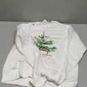 Merry and bright pine sled holiday vintage women Sweatshirt ( White ) Size S