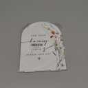 Boho Floral Happy Tears Tissue Sign, 6 x 8 Inch White Arch Acrylic Wedding Sign with Holder, Wedding Sign for Ceremony and Reception, Wedding Decoration, Wedding Supplies - BX25