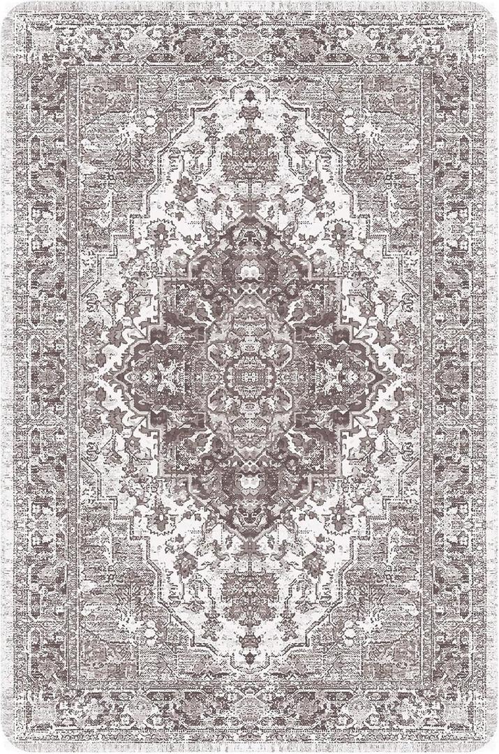 nunubaby Washable Pee Pads for Dogs, Stylish, Non-Slip and Leak-Proof Pee Pads. Reusable Potty Pads for Dogs for Crates and Floors.(Brown/Geo, 24" x36" )