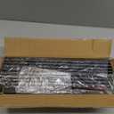 Meangood Spice Rack Shelf for Kitchen Stove, Over the Stove Shelf with 4 Hooks Extra Storage Countertop, Rustic Wood & Solid Metal Commbined Stove Shelf for Storage Seasoning, Easy to Assemble