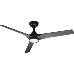 Ceiling Fans with Lights and Remote, 52 inch, Reversible Quiet DC Motor, 6 Speeds,Dimmable,Modern Ceiling Fan with Night Light for Living Room, Bedroom, Kitchen, Outdoor Patios, Black