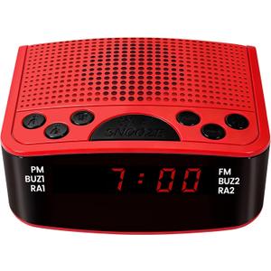 Alarm Clock Radios for Bedrooms with Dual Alarm, Sleep & Snooze Functions,Bedside Digital FM Radio with Sleep Timer, Adjustable Volume,Clock Radio for Bedroom Heavy Sleepers
