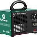 Ozone Generator & Ozone Odor Eliminator 60,000mg/h, Industrial & Home Ozone Machine with Temp/Humidity Display, Removing Odors for Rooms, Smoke, Cars, Pets, Basements, Farms(Green)