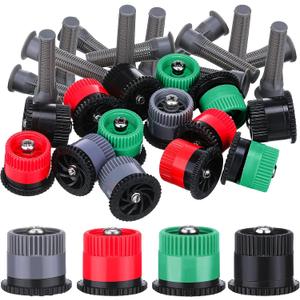 Patelai 32 Variable Arc Nozzle Pop-up Sprinkler Head Multicolor Adjustable 360 Degree Rotating Sprinkler Heads for Septic Nozzle Replacement for Garden Lawn Irrigation (4/10/15/17 Van)