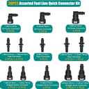 Fuel Line Quick Connect Fittings, 30pcs Fuel Line Repair Kit, 13 Size | Hose Release Connector Straight Elbow SAE 7.89mm 9.49mm 9.89mm 11.8mm