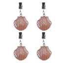 Twofish Set of 4 Chocolate Shells Resin Table Cover Tablecloth Weights Clips Handicraft Tablecloth Clips