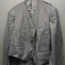 WULFUL Mens Slim Fit Suit One Button 3-Piece Blazer Dress Business Wedding Party Jacket Vest & Pant (Light Grey), Size: 3XL