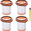 WS642AE Filter Replacement for Shark Wandvac Self-Empty System WS642AE Ultra-Lightweight Powerful Cordless Stick Vacuum (4 Pack)