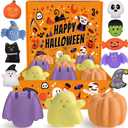 9 Pack Halloween Bath Bombs for Kids, Halloween Bubble Kids Bath Bombs with Surprise Toy Inside, Halloween Treat Bags Gifts for Kids Girls Boys