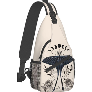 Moon Moth Sling Bag For Men Women Shoulder Backpack Chest Bags Crossbody Daypack For Hiking Camping Outdoor Trip