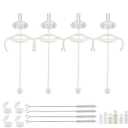 Straw Cup Conversion Kit for Pigeon Bottles, Smooth Toddler Transition Set, Includes Soft Straw Nipples, Weighted Straws, and Easy-Grip Handle, 8 Months+, 4-Pack