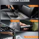 Car Vacuum, Handheld Vacuum Cordless with 21000Pa Powerful Suction & 3 Modes, 4-in-1 Portable Hand Held Mini Vacuum Cleaner Rechargeable, Ultra Light for Car Home Office (Black)