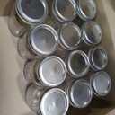 12 Packs 32 oz Mason Jars, Wide Mouth Mason Jars with Lids and Bands and 6 White Plastic Mason Jar Lids, Canning Jars for Overnight Oats, Food Storage, Dry Food, Snacks, Candies 