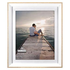 Malden International Designs 2384-80 White Beveled Edge, 8x10 with mat/ 9x11 Without The mat
