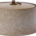 Ceramic Canister,16.9 Oz /500ml Food Storage Jar for Tea,Coffee Beans,Herb,Candy,Spices,Nuts (Stone White)