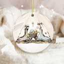 2 x Nativity Scene Ornament 2025  Holy Family Ornament  Mary Joseph Baby Jesus Keepsake  Christian Religious Christmas Dcor  Inspirational Faith Gift for Believers, Church, Family, Friends