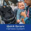 Chicco Fit360 ClearTex Rotating Convertible Car Seat with 360 Degree Rotation for Rear-Facing and Forward-Facing, LeverLock Self-Tensioning Lock System, Titanium/Grey. Mfd Dec/2025