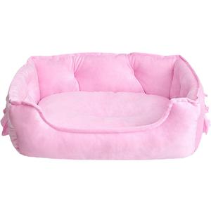 pawstrip Cute Princess Dog Bed Pink Puppy Bed for Small Dogs Breathable Cat Couch Bowknot Pet Cushion Comfortable Kitten Nest Girl Doggy Sofa, Waterproof Bottom (Pink) (Medium)