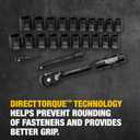DEWALT Impact Socket Set with Ratchet, Metric/SAE, 1/2" Drive, 23-Piece Set with Case (DWMT74739)