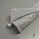 UNISHADES no Drill Cordless Roman Shades for Windows, 30" W 64" H - 100% Blackout - Linen - Beige