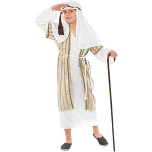 fun shack Boys Shepherd Costume, Kids Joseph Costume, Shepherd Costumes for Boys, Religious Dress Up Outfit (Large, Gold)