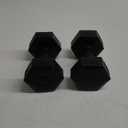 RBX Vinyl Coated Hand Weight Dumbbell Set (5lbs each) - Hex Shaped, Roll Free for Body Building/Sculpting/Strength Training Exercise, Cement Filled, (Set of 2)