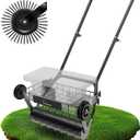 Heavy Duty Manual Lawn Aerator Tool with 39 Spikes, Dual Weight