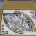 LEDIARY 20" Caged Ceiling Fan with Light and Remote, Low Profile Flush Mount Fandelier, Black Gold Bladeless Enclosed Small Fan Lights Ceiling Fixtures, Rustic Farmhouse Style for Bedroom, Outdoor