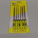 Needle File Set (6 Piece Set) Includes Flat, Flat Warding, Square, Triangular, Round, and Half-Round File 3x150mm (Carbon Steel)