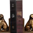 Book Ends for Shelves to Hold Books Heavy Duty,Decorative Bookend for Bookshelf Dcor,Cute Animal Dog Book Stopper Labrador Retriever Statues for Home, Office Desk Decoration,1pair