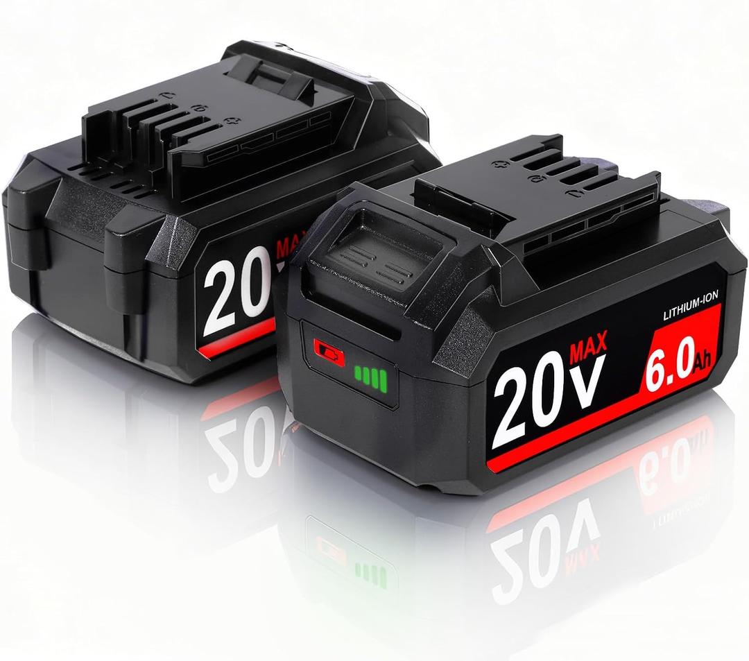 2Pack 6.0Ah Lithium Battery for Skil 20V Battery BY519601 BY519603 BY519702 Compatible with Skil PWRCORE 20V Battery