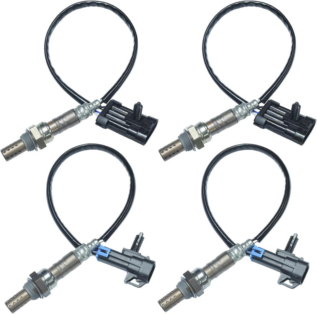 O2 Oxygen Sensor 234-4012 234-4018 Up & Downstream Fit for Chevy Silverado 1500 Tahoe Express 1500 Suburban, GMC Yukon XL Sierra, Cadillac Escalade 1996 1997 1998 1999 2000 2001 2002, 4 Pcs