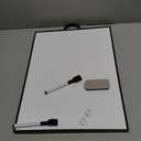 TSJ OFFICE Small White Board - 16" X 12" Portable Black Aluminum Framed Whiteboard, Magnetic Dry Erase Board with a Handle, to Do List Notepad for Office, Home, School