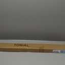 TONIAL Bay Window Curtain Rods, 36 to 72 Inch Center Rod for Windows, 20 to 36 Inch Side Rods for Window 3/4 Inch Decoratice Drapery Rods with Small Cap End, Silver (36-72"(3 sided))