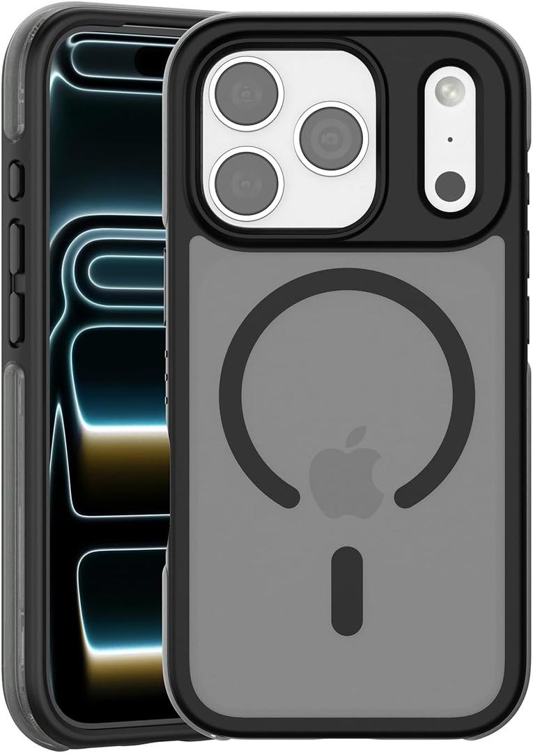 PULOKA for iPhone 17 Pro Max, Heavy Duty Shockproof Protection,Compatible with MagSafe Accessories,Drop Proof 17 Pro Max Cover (Black)