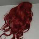 VERNA Red Wig with Bangs, 26 Inch Long Red Wigs for Women, Natural Looking Wig, Middle Part Curly Wavy wig, Heat Resistant Synthetic Wig for Halloween Cosplay Constume(Red)