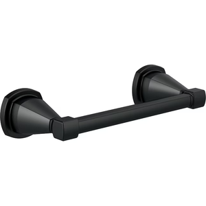 Delta Stryke Matte Black Wall mount Single post Toilet Paper Holder 1 -Rolls