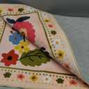 Floral 5x7 Area Rug Machine Washable Soft Print Boho Carpet Non Slip Doormat Low Pile Flower Area Rugs for Living Room Bedroom Nursery Kitchen Dining Room Indoor-Pink