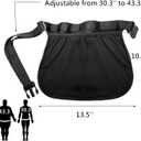Tebery 2 Pack Tennis Ball Waist Bag, Ball Band Holder with Adjustable Belt, Tennis Storage Pouch Carrying Accessory Sports Bag with Hook for Outdoors Sports, Running