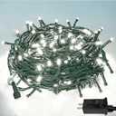 YIQU White 82FT 200 LED Christmas String Lights Outdoor/Indoor (Extendable Green Wire, Ultra-Bright with 8 Modes, UL Certified), Fairy String Lights for Xmas Tree Holiday Party Decoration, Cool White