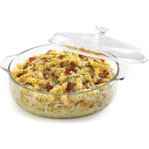 Libbey 55952 3.2-Quart Covered Casserole, 2-Pack (1-Piece Set)