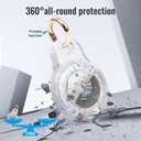 5 x Airtag Holder,Hard PC IML Airtag Case with Keychain Compatible with Apple Air Tag,Dust and Shock Proof Air Tag Holder for Kids,Dogs,Cats,Keys,Luggage-Clear