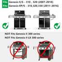 Hongso 19.5" Grill Grates for Weber Genesis E-310, Genesis 300 Grill Grates for Genesis E310 E320 E330 S310 S320 S330 EP310 EP320 EP330 Gas Models, Replacement Parts for Weber 7524 7528, Cast Iron